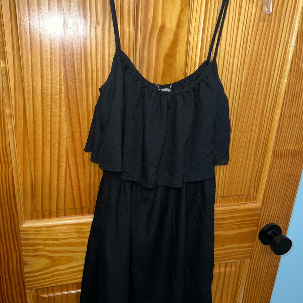 Black thin strap dress